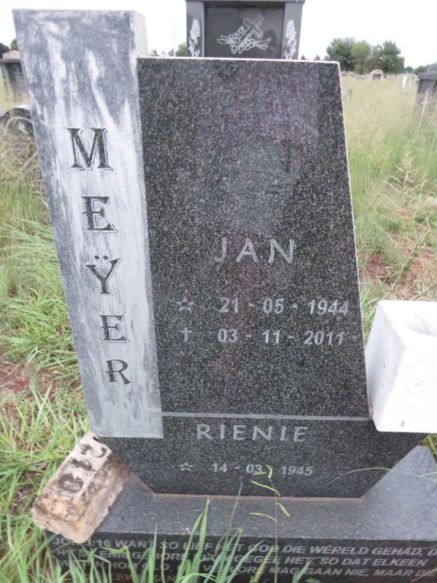 MEYER Jan 1944-2011 & Rienie 1945-
