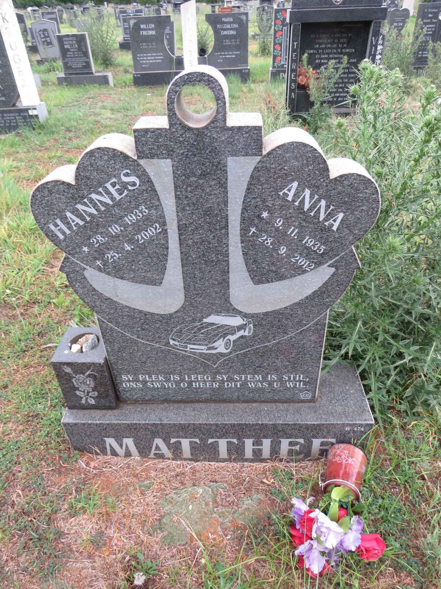 MATTHEE Hannes 1933-2002 & Anna 1935-2012