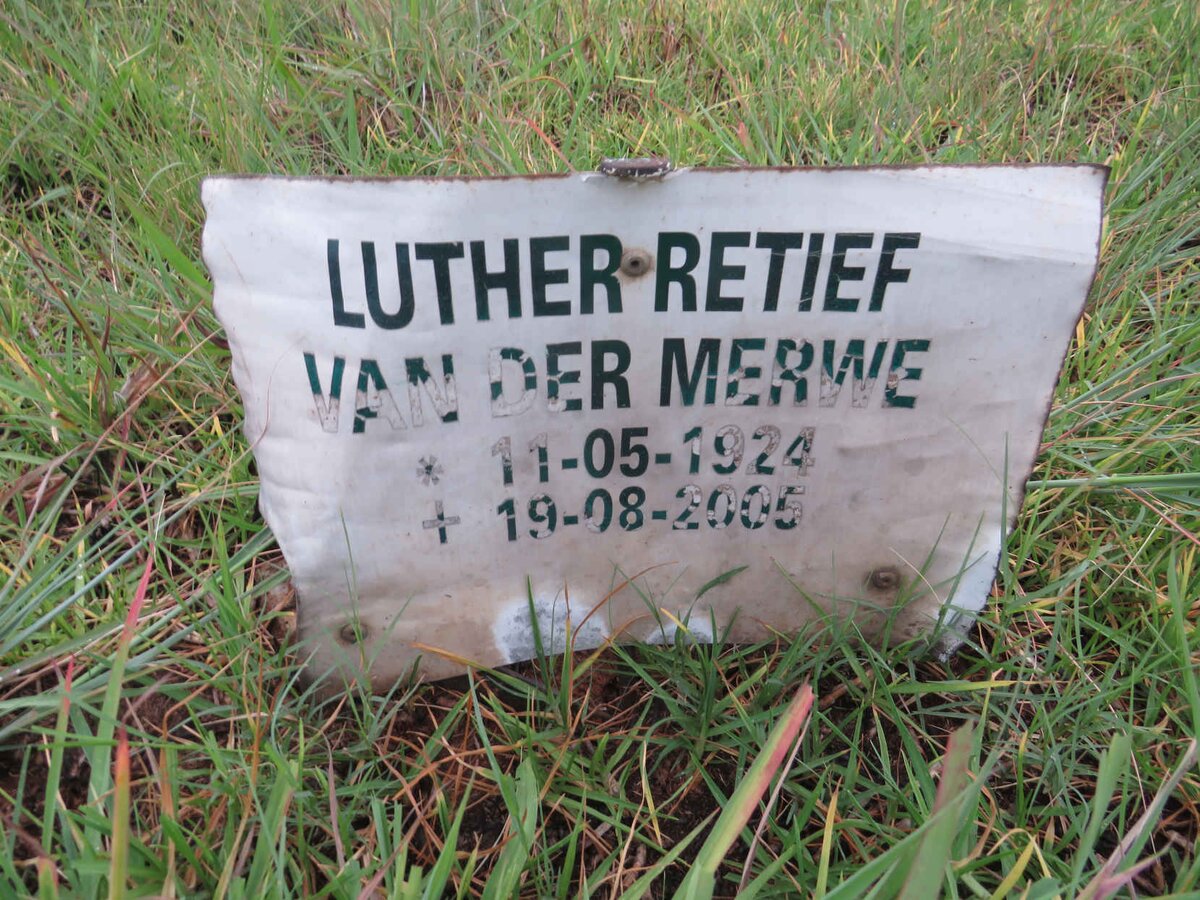 MERWE Luther Retief, van der 1924-2005