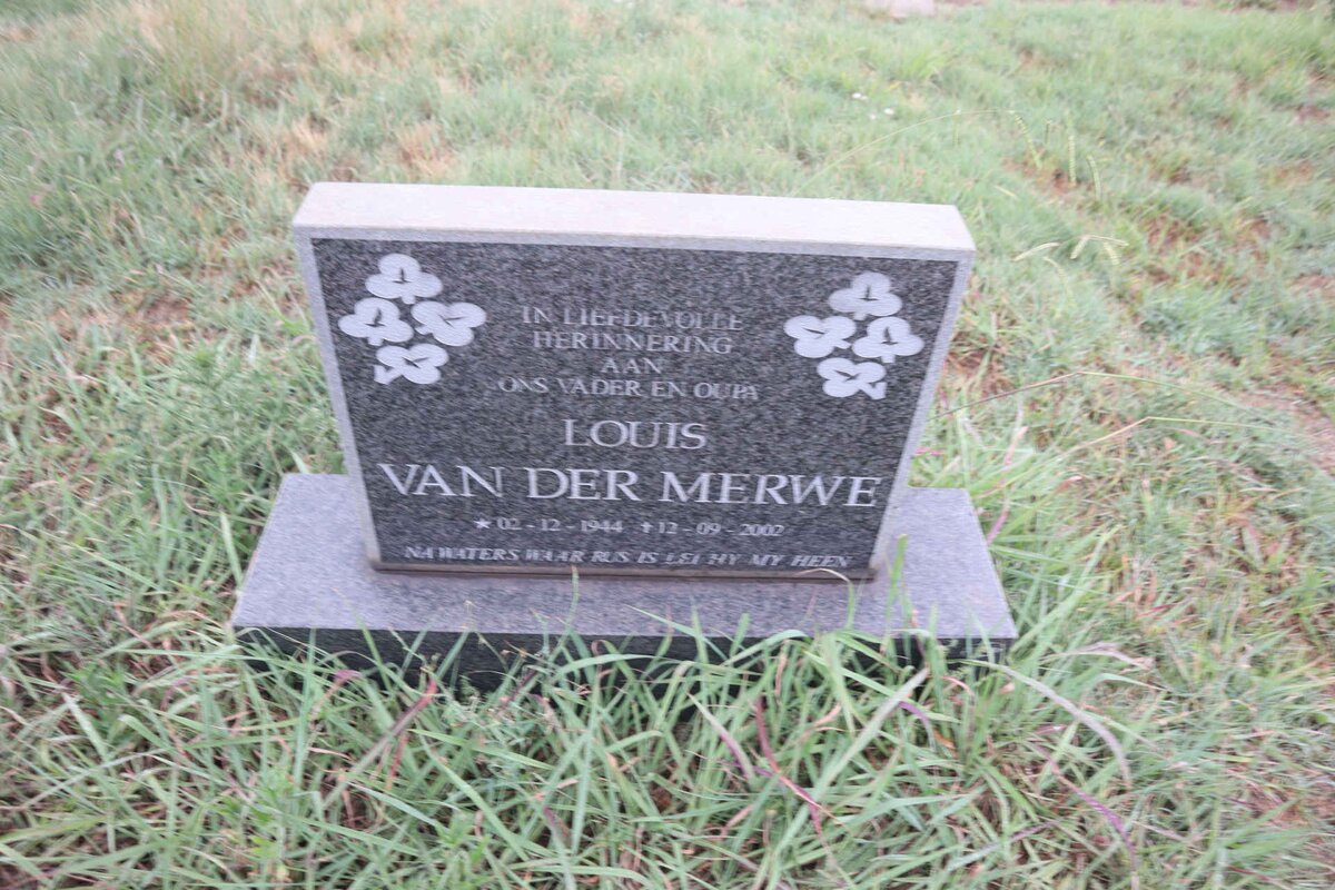 MERWE Louis, van der 1944-2002