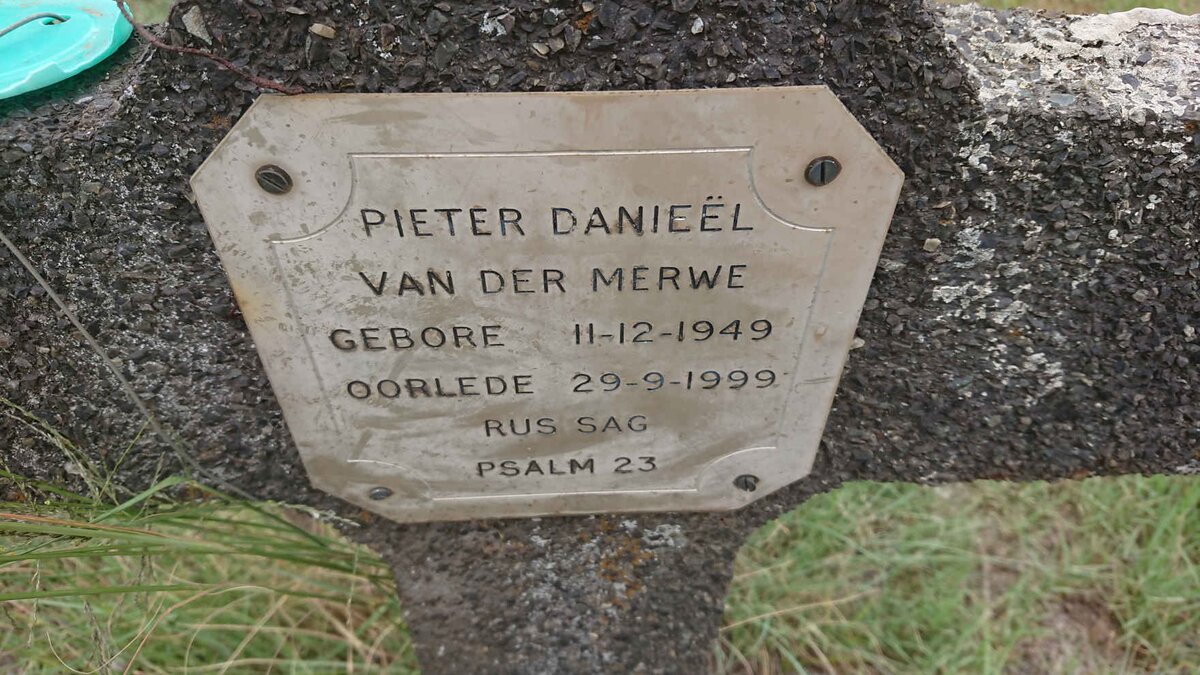 MERWE Pieter Danieel, van der 1949-1999