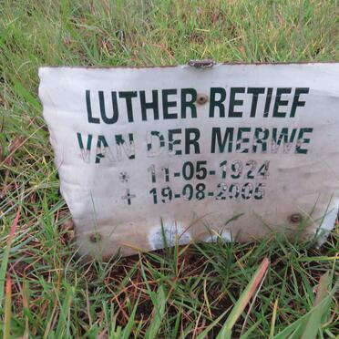 MERWE Luther Retief, van der 1924-2005