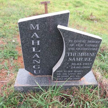 MAHLANGU Thumbane Samuel 1957-2006