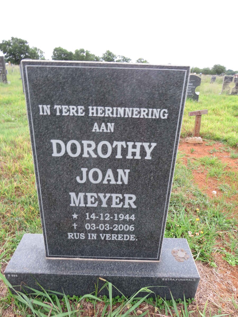 MEYER Dorothy Joan 1944-2006