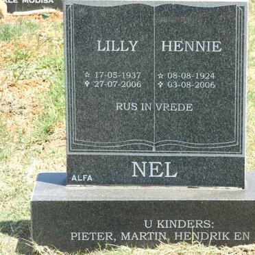 NEL Hennie 1924-2006 &amp; Lilly 1937-2006