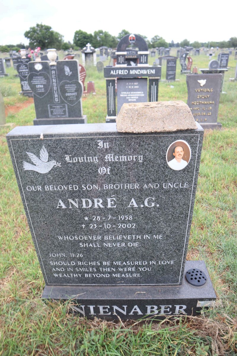 NIENABER Andre A.G. 1958-2002