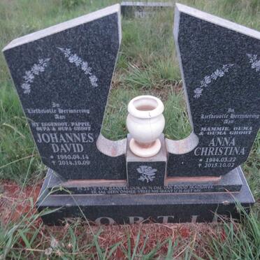 NORTJE Johannes David 1950-2014 & Anna Christina 1944-2015