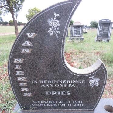 NIEKERK Dries, van 1941-2011