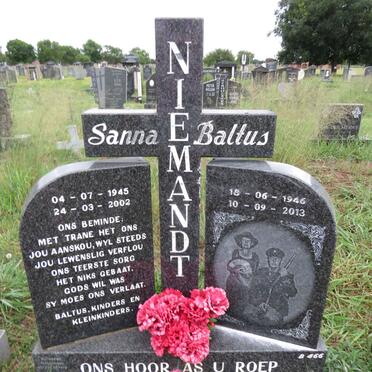 NIEMANDT Baltus 1946-2013 & Sanna 1945-2002