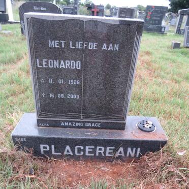 PLACEREANI Leonardo 1926-2000