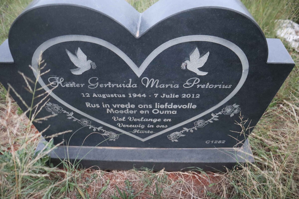 PRETORIUS Hester Gertruida Maria 1944-2012