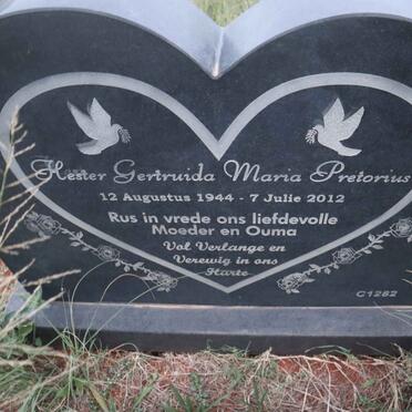 PRETORIUS Hester Gertruida Maria 1944-2012