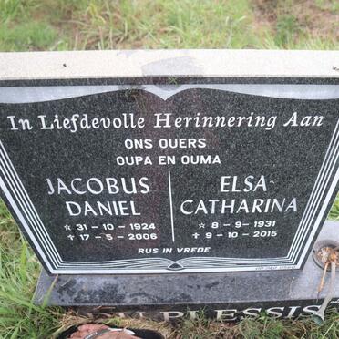 PLESSIS Jacobus Daniel, du 1924-2006 & Elsa Catharina 1931-2015