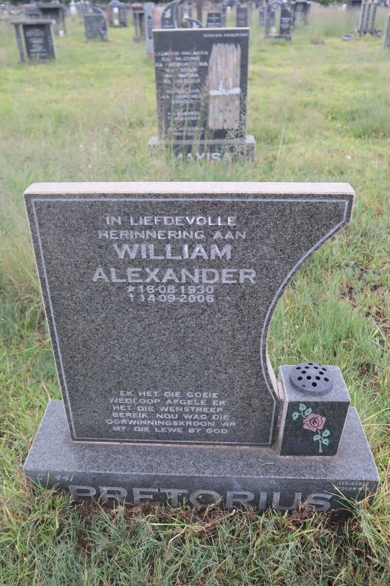 PRETORIUS William Alexander 1930-2006