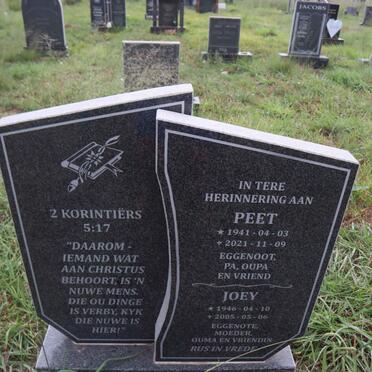 PREEZ Peet, du 1941-2021 & Joey 1946-2005