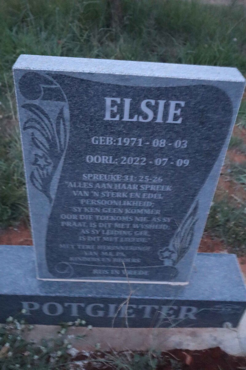 POTGIETER Elsie 1971-2022