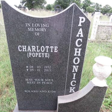 PACHONICK Charlotte 1952-2013