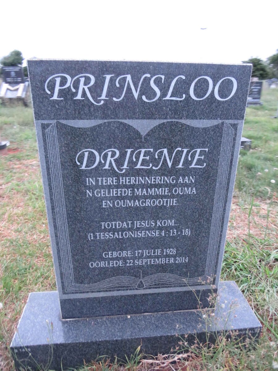PRINSLOO Drienie 1928-2014