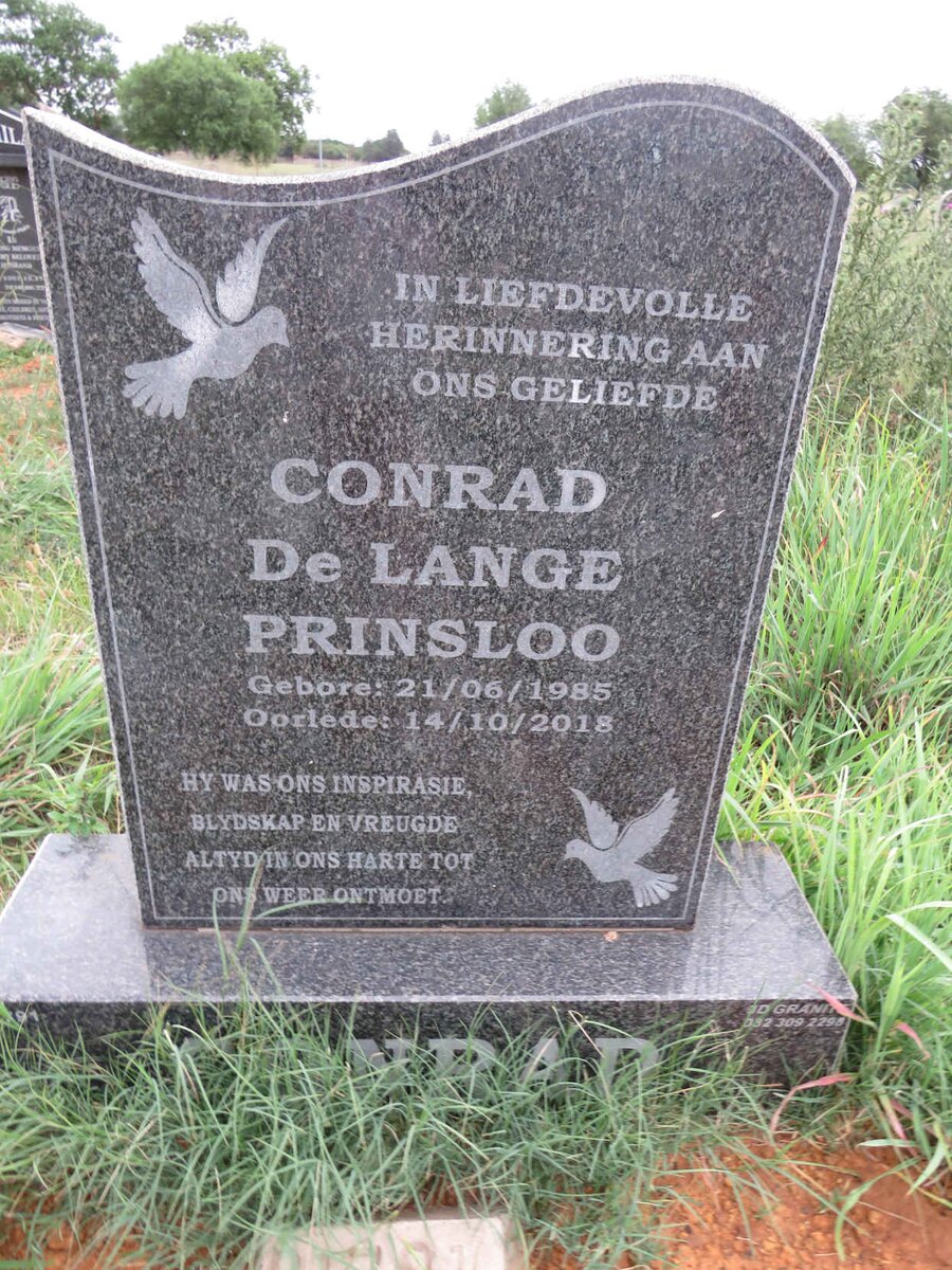 PRINSLOO Conrad De Lange 1985-2018