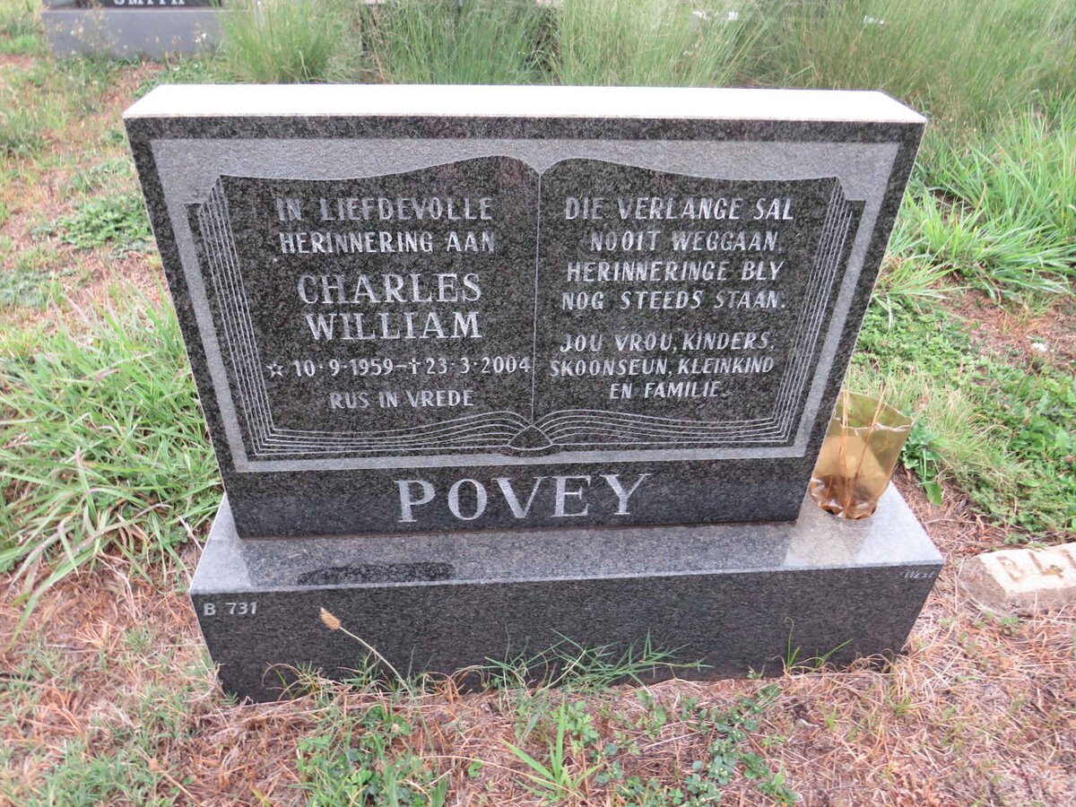 POVEY Charles William 1959-2004