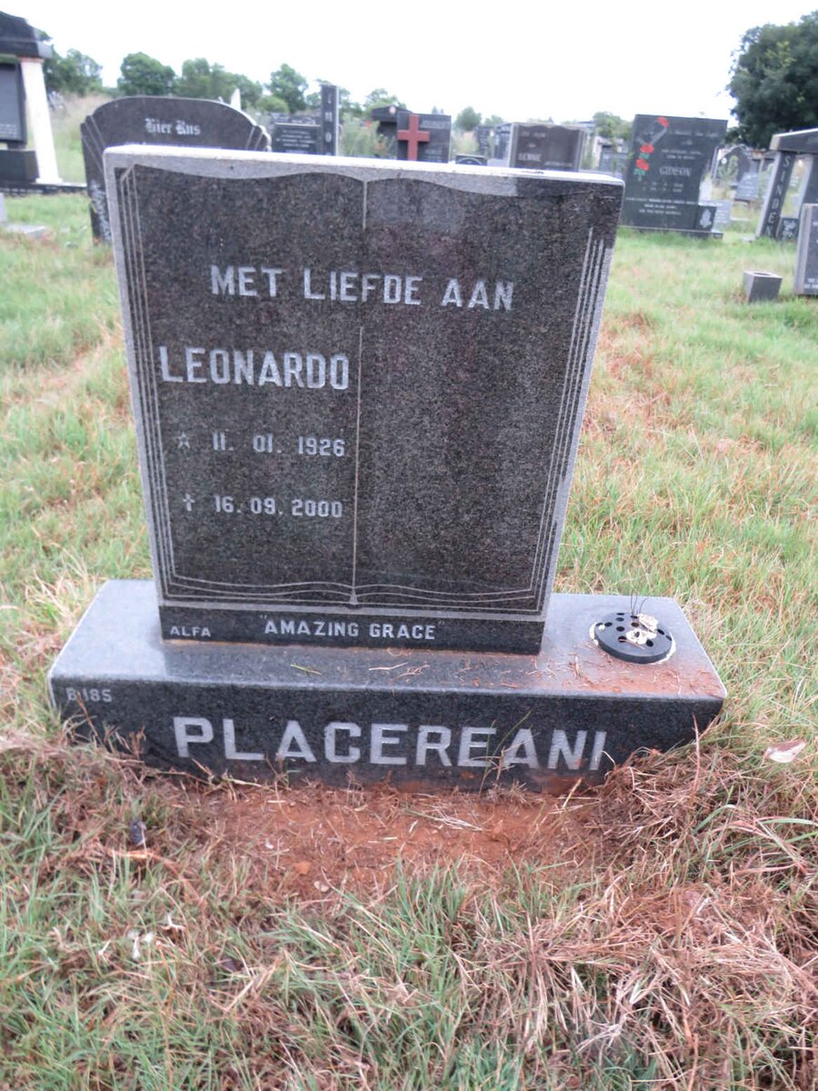 PLACEREANI Leonardo 1926-2000