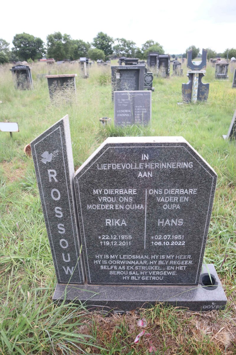 ROSSOUW Hans 1951-2022 & Rika 1955-2011