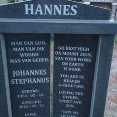 ROUX Johannes Stephanus, le 1954-2021