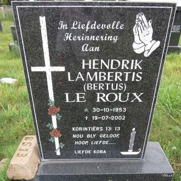 ROUX Hendrik Lambertis, le 1953-2002