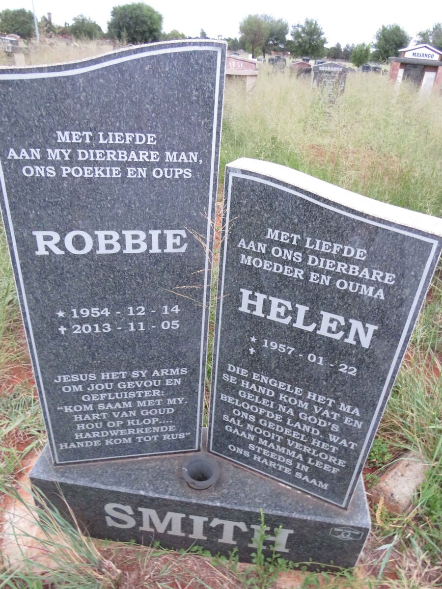 SMITH Robbie 1954-2013 & Helen 1957-