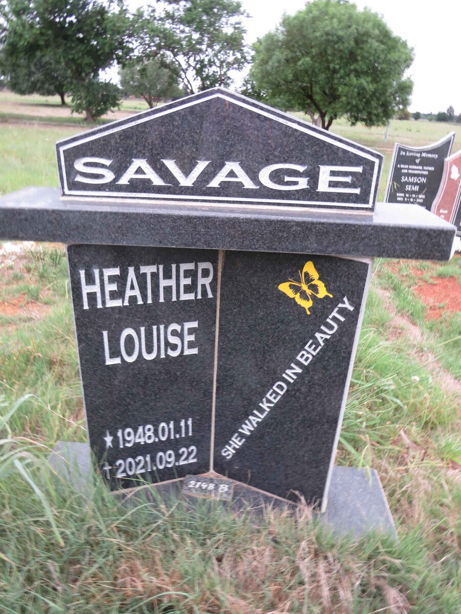 SAVAGE Heather Louise 1948-2021