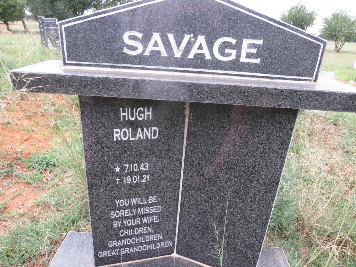 SAVAGE Hugh Roland 1943-2021