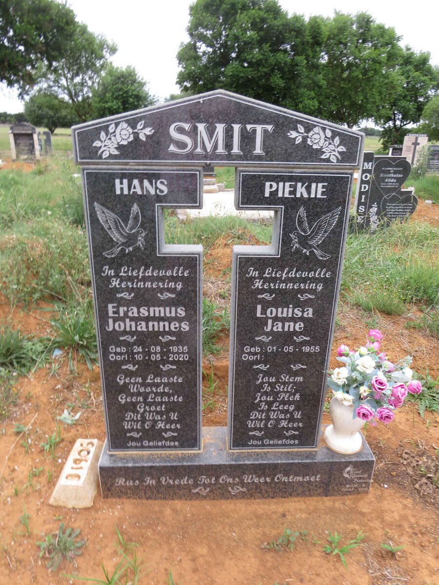 SMIT Erasmus Johannes 1935-2020 & Louisa Jane 1955-