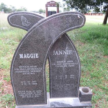 STRYDOM Jannie 1932-2012 & Maggie 1937-2008