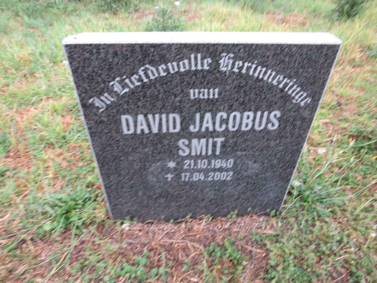 SMIT David Jacobus 1940-2002