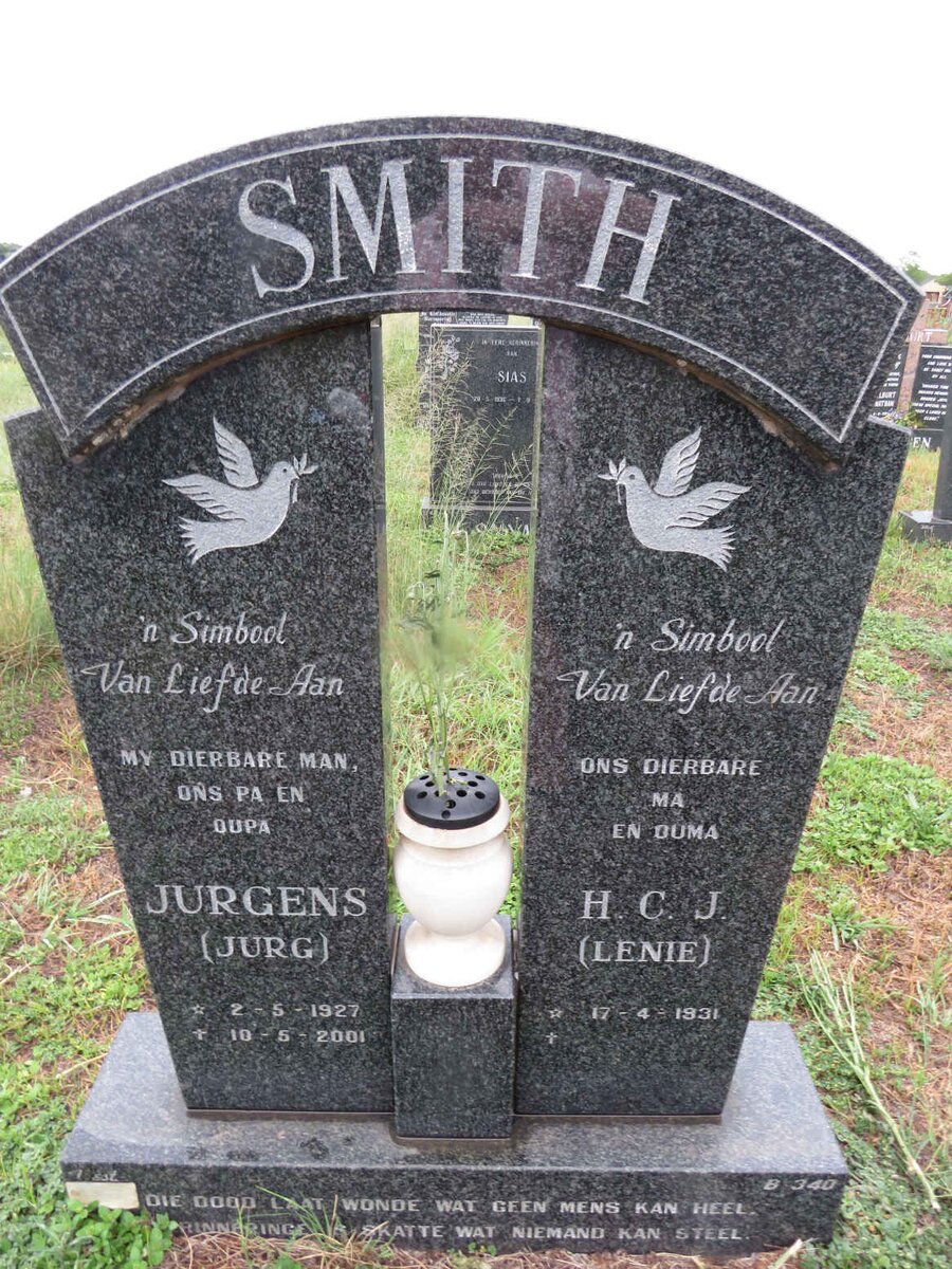 SMITH Jurgens 1927-2001 & H.C.J. 1931-