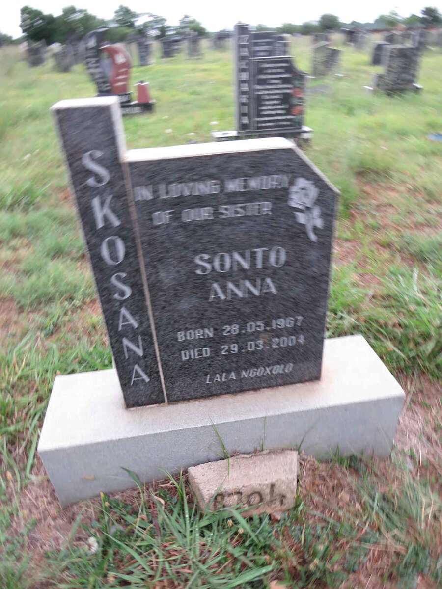 SKOSANA Sonto Anna 1967-2004