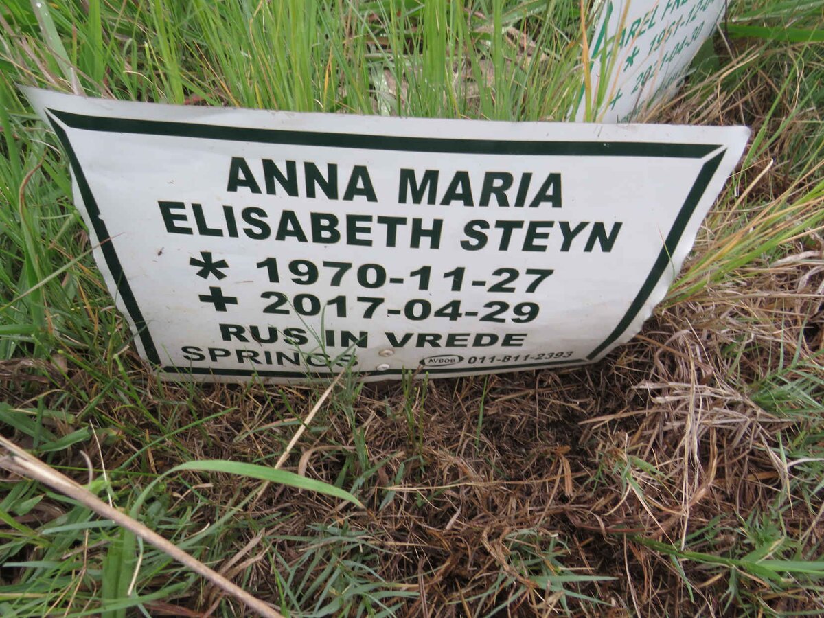 STEYN Anna Maria Elisabeth 1970-2017
