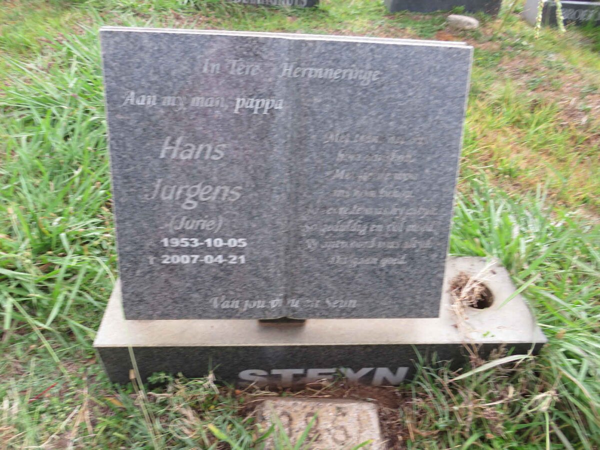 STEYN Hans Jurgens 1953-2007