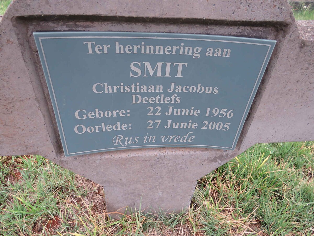 SMIT Christiaan Jacobus Deetlefs 1956-2005
