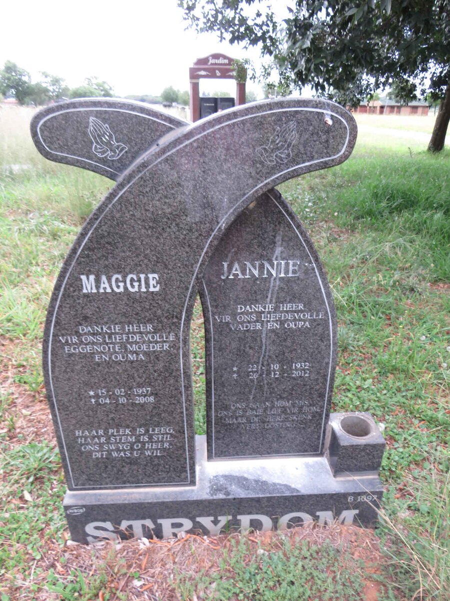 STRYDOM Jannie 1932-2012 & Maggie 1937-2008