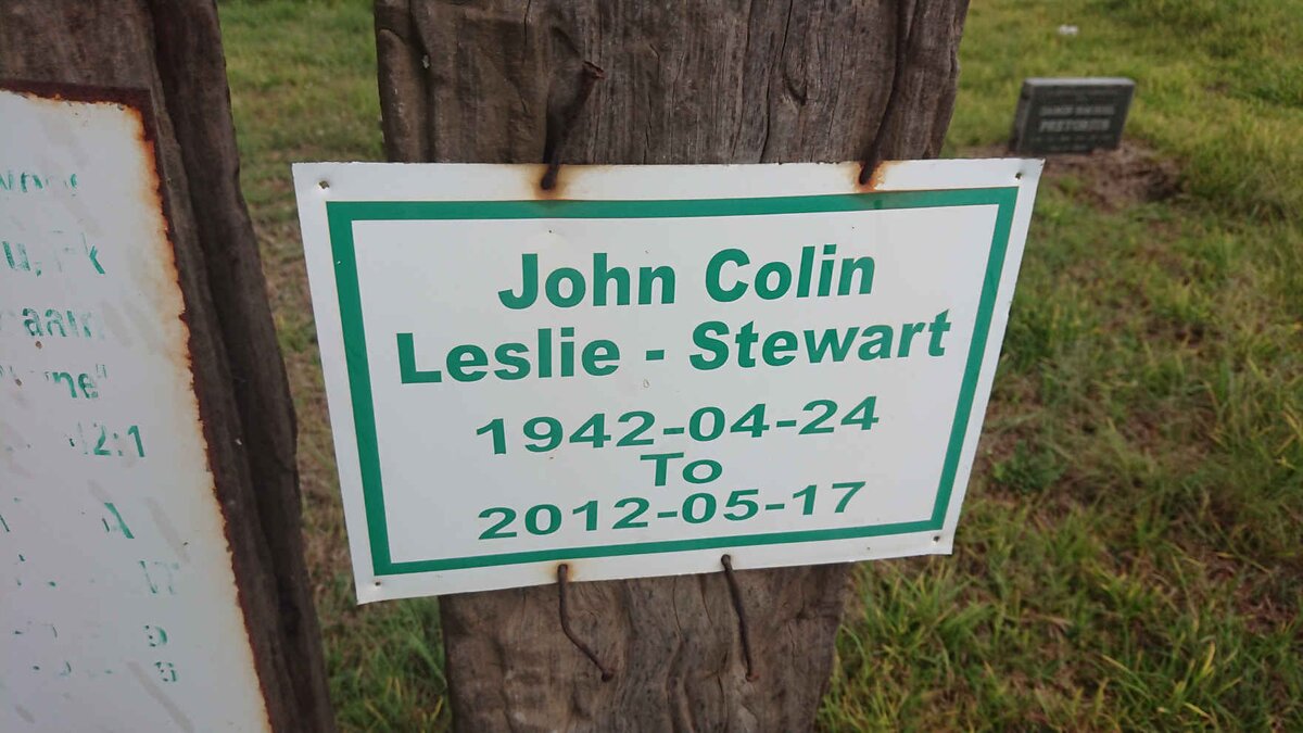 STEWART John Colin Leslie 1942-2012