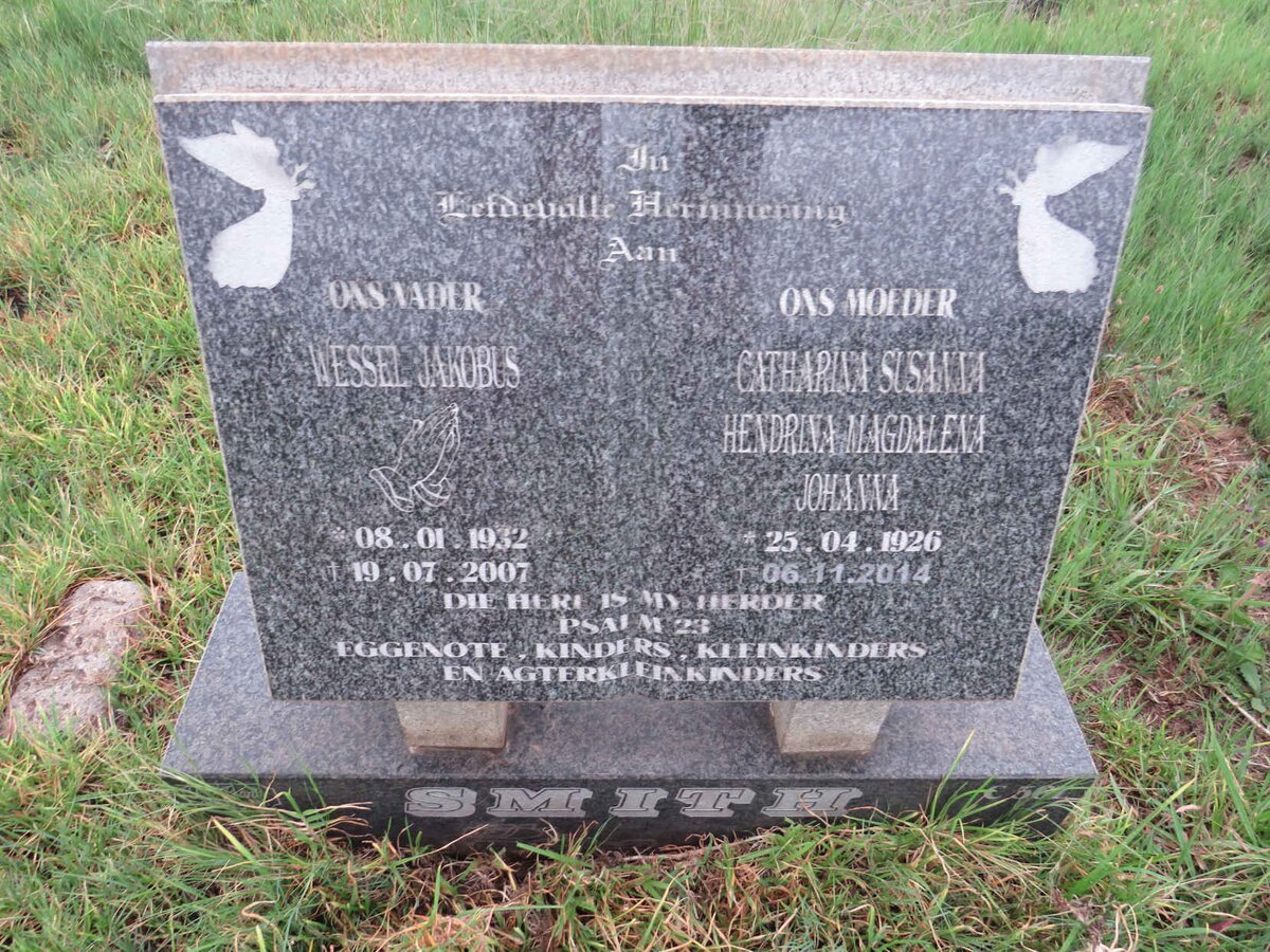 SMITH Wessel Jakobus 1932-2007 & Catharina Susanna Hendrina Magdalena Johanna 1926-2014