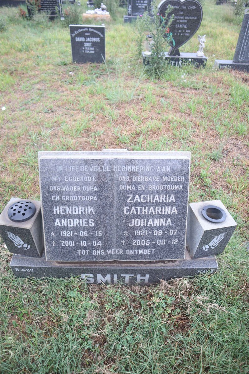 SMITH Hendrik Andries 1921-2001 & Zacharia Catharina Johanna 1921-2005