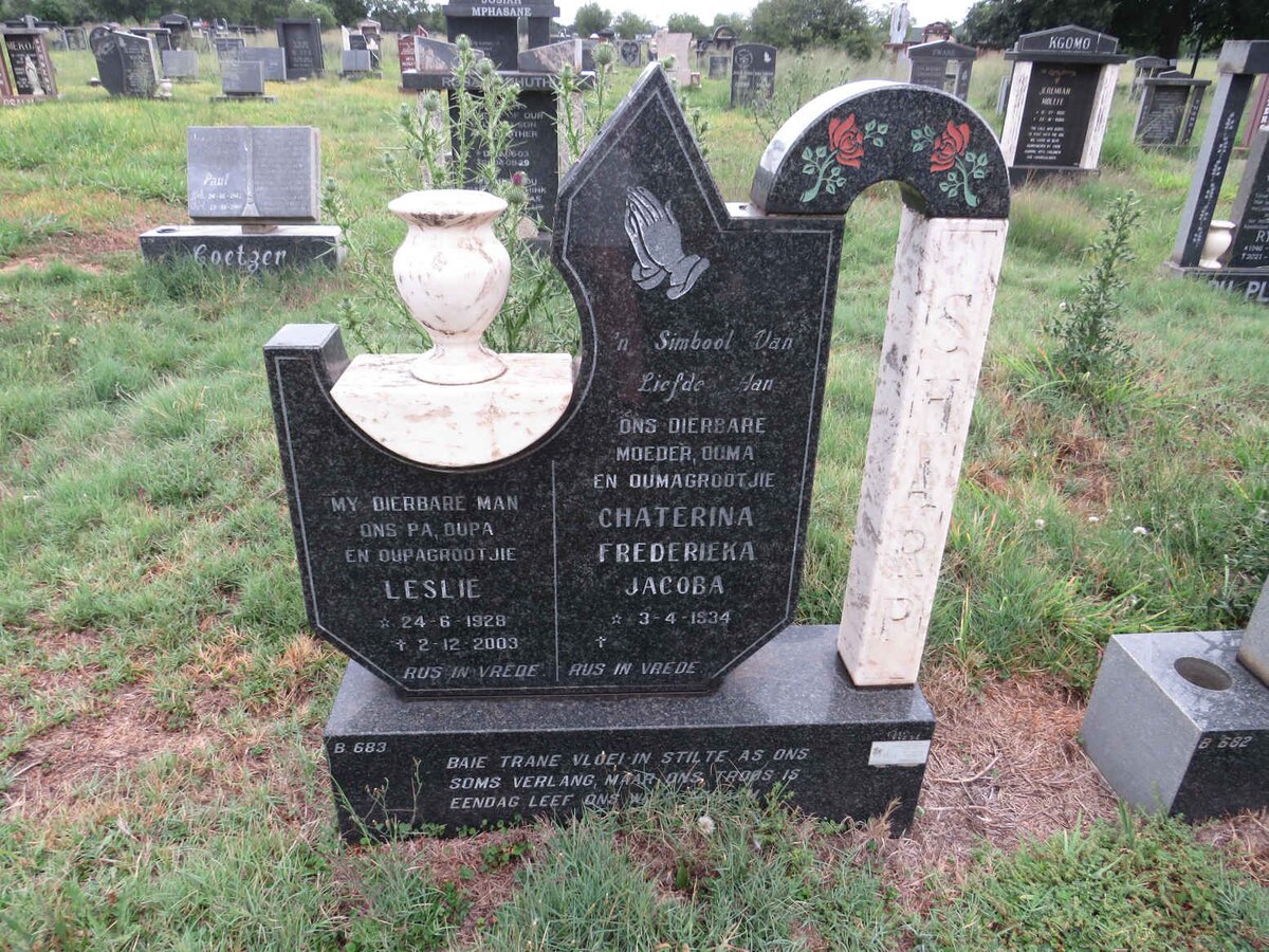 SHARP Leslie 1928-2003 & Chaterina Frederieka Jacoba 1934-