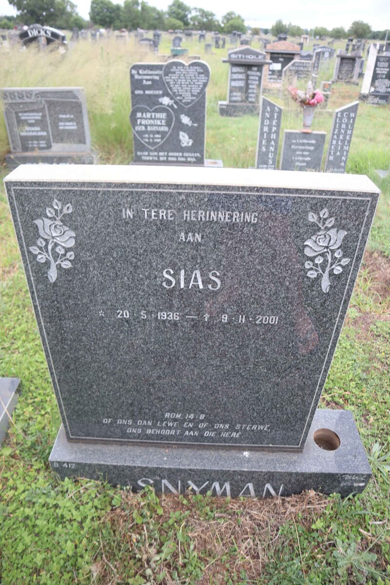 SNYMAN Sias 1936-2001