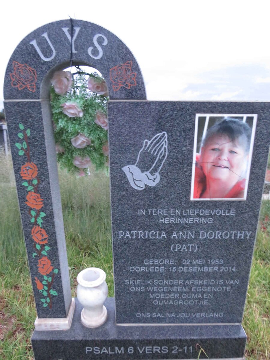 UYS Patricia Ann Dorothy 1953-2014