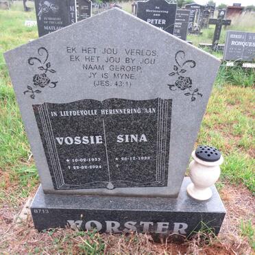 VORSTER Vossie 1933-2004 & Sina 1938-