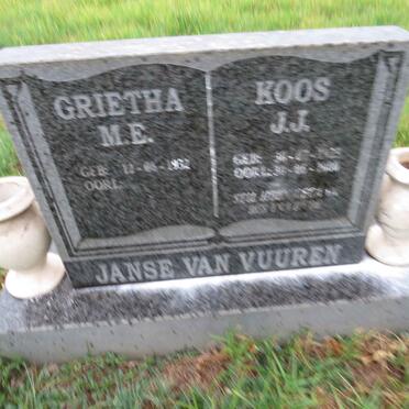 VUUREN Koos J.J., Janse van 1928-2000 & Grietha M.E. 1932-