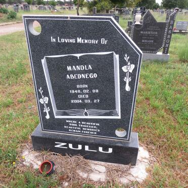 ZULU Mandla Abednego 1946-2004