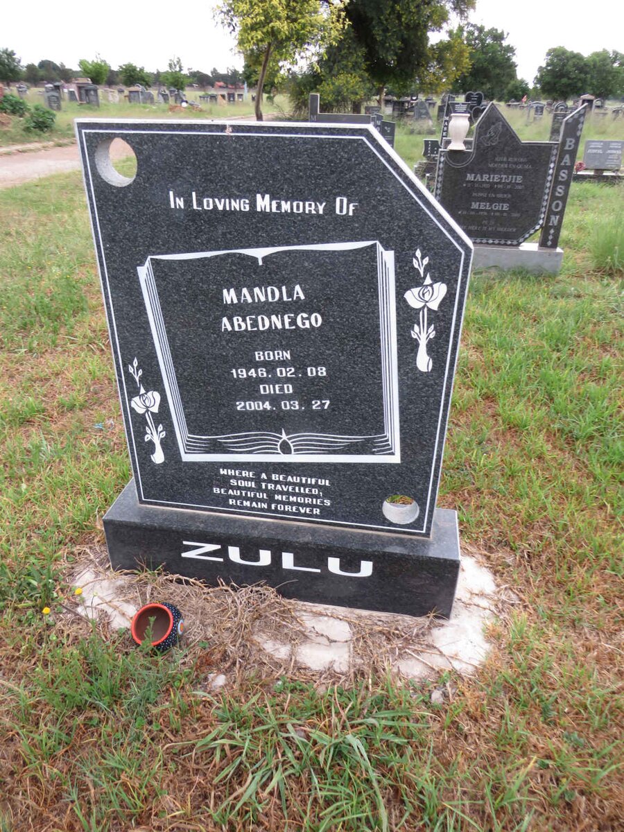 ZULU Mandla Abednego 1946-2004
